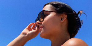 Glossy Tortoise Shell Round Eye Sunglasses With Amber Lenses