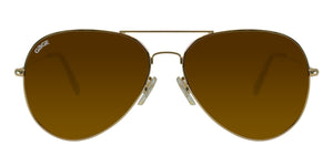 Gold Sunglasses With Polarized Amber Lenses