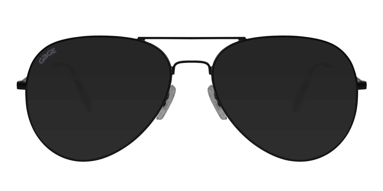 Black Sunglasses With Polarized Smoke Lenses