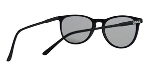 Black Round Eye Sunglasses With Silver Mirrored Lenses