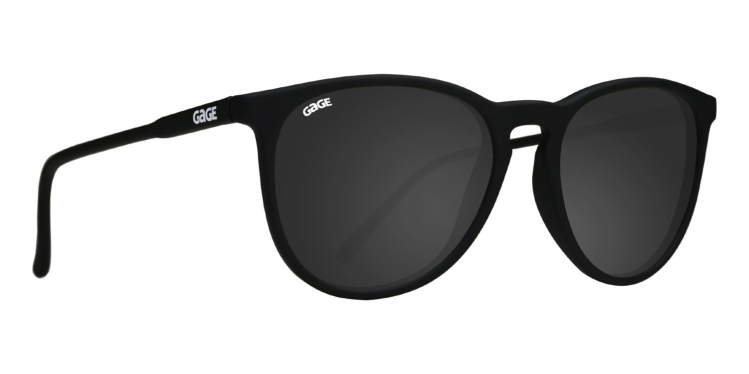 Black Round Eye Sunglasses With Smoke Lenses