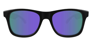 Black Sunglasses With Purple Mirrored Lenses