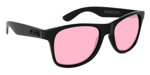 Black Sunglasses With Rose Pink Lenses