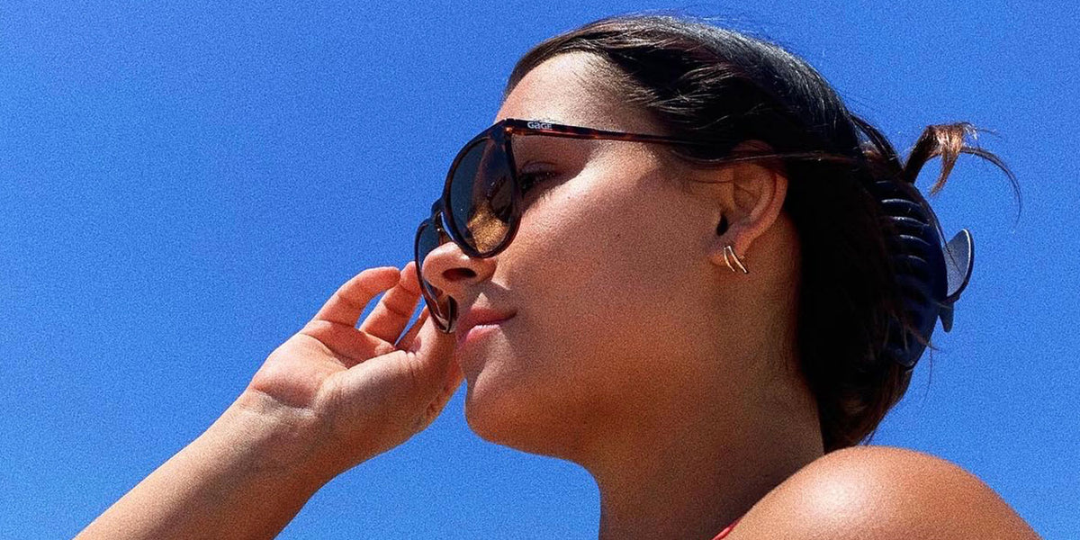 Glossy Tortoise Shell Round Eye Sunglasses With Amber Lenses