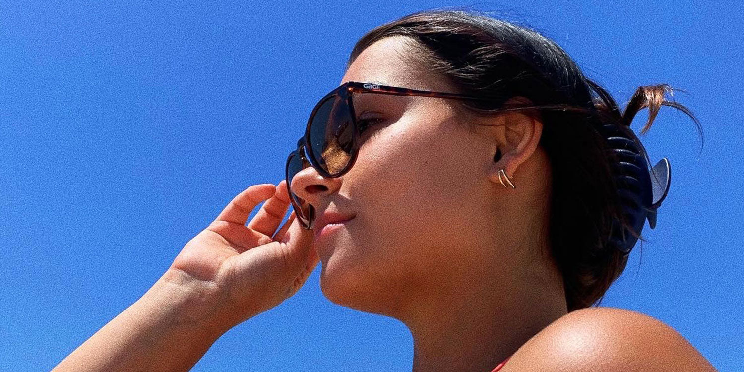 Glossy Tortoise Shell Round Eye Sunglasses With Amber Lenses