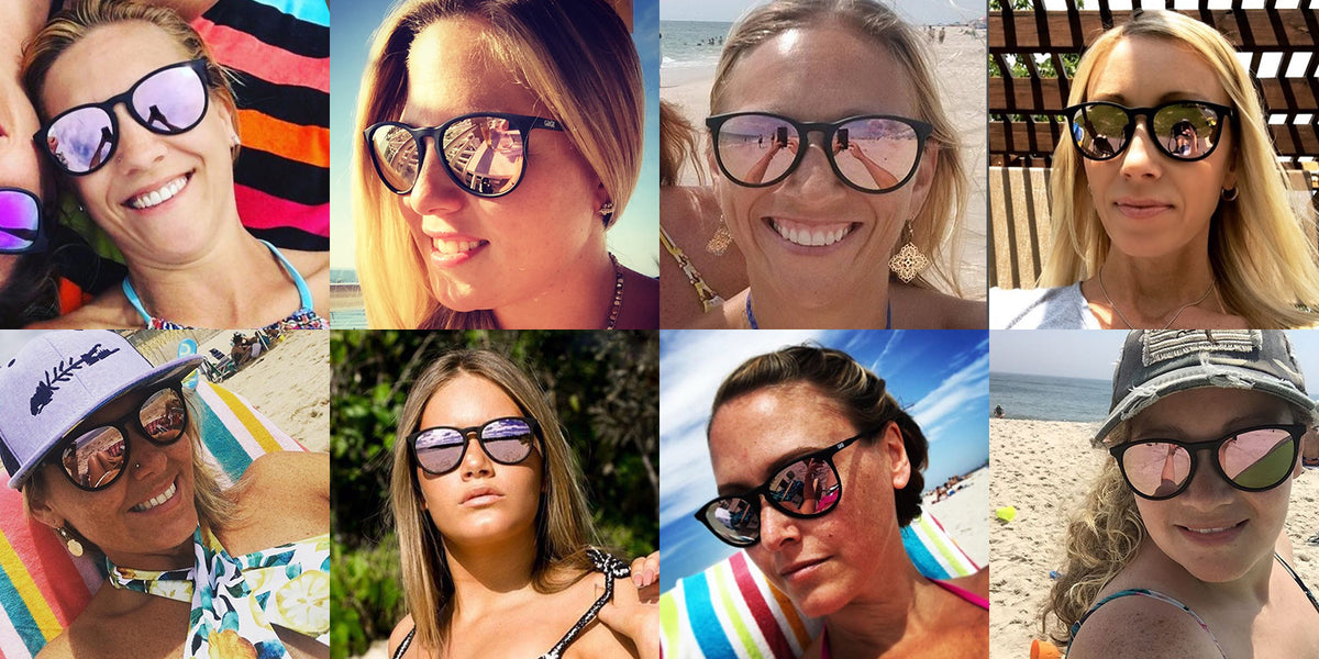 Black Round Eye Sunglasses With Rose Pink Lenses