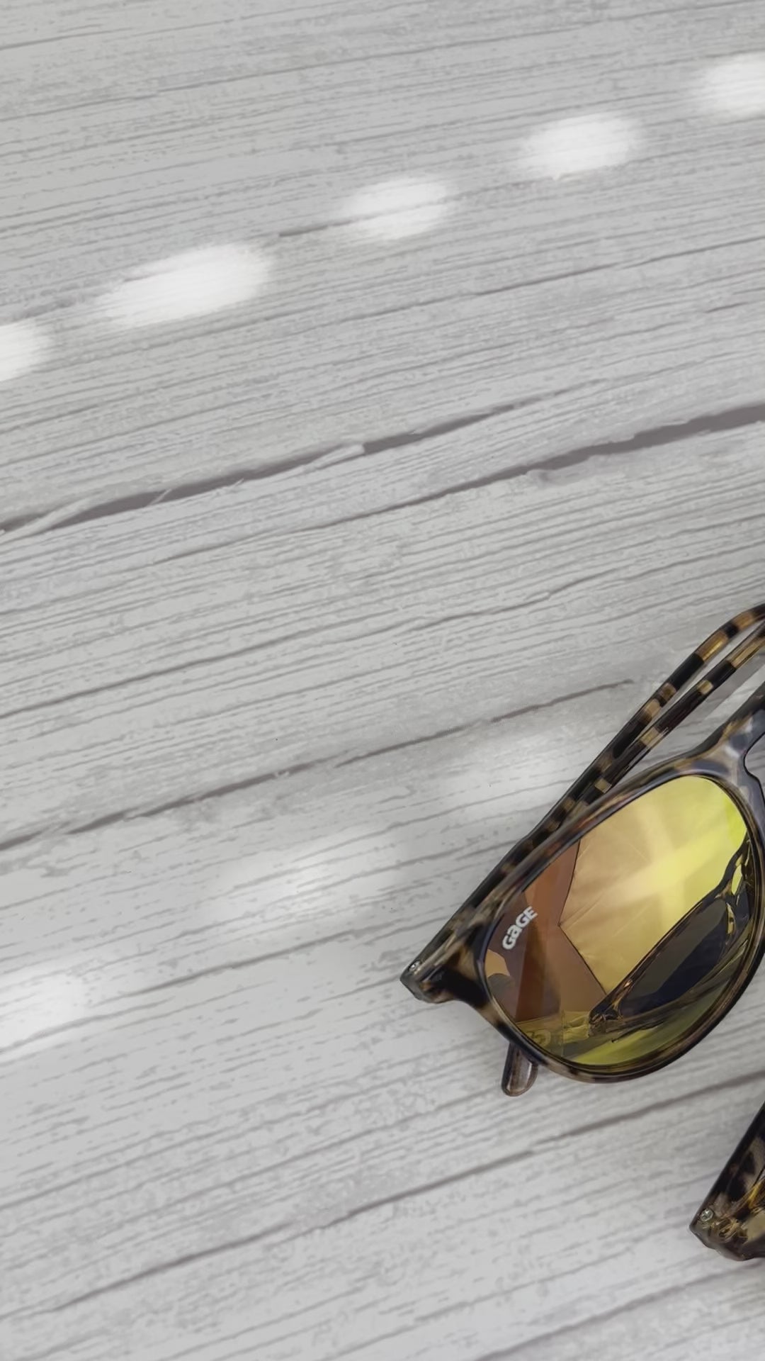 Glossy Peach Tortoise Shell Sunglasses With Champagne Lenses