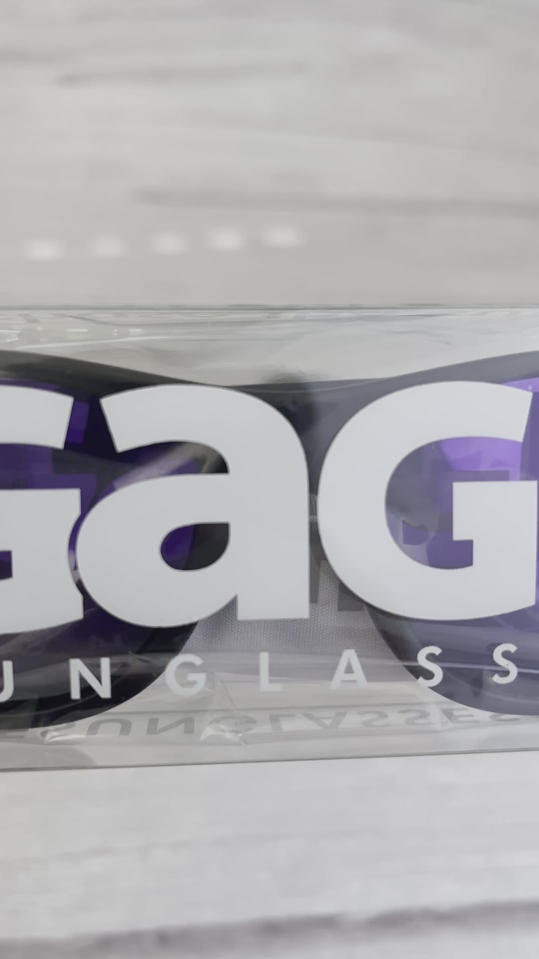 Black Sunglasses With Purple Mirrored Lenses
