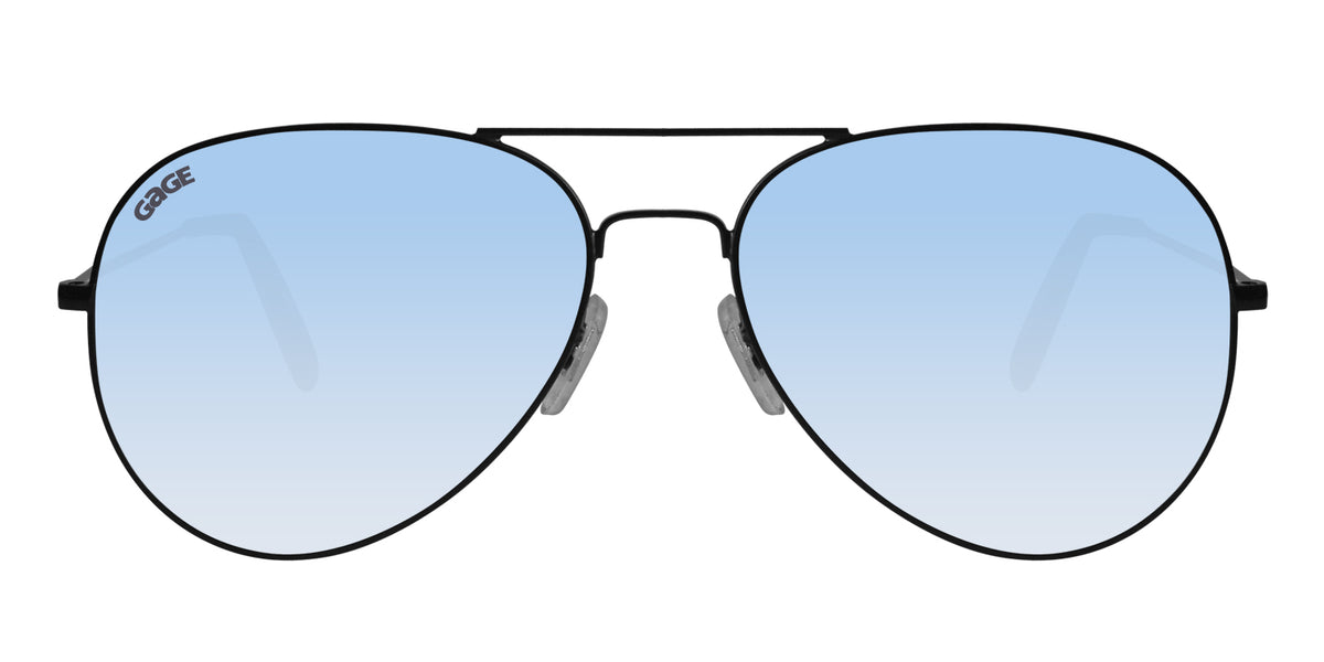 Black Sunglasses With Polarized Silver Mirror Lenses