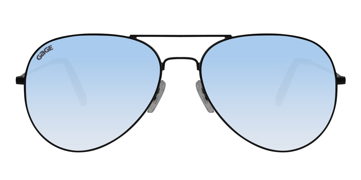 Black Sunglasses With Polarized Silver Mirror Lenses