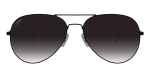 Black Sunglasses With Polarized Smoke Faded Lenses