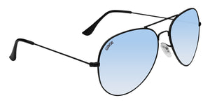 Black Sunglasses With Polarized Silver Mirror Lenses