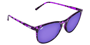 Glossy Violet Tortoise Shell Sunglasses With Purple Lenses