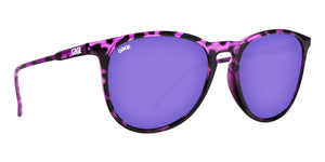 Glossy Violet Tortoise Shell Sunglasses With Purple Lenses