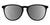 Black Round Eye Sunglasses With Silver Mirrored Lenses