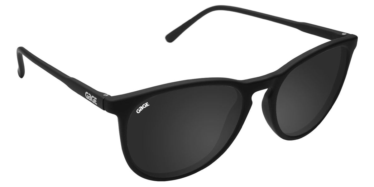 Black Round Eye Sunglasses With Smoke Lenses