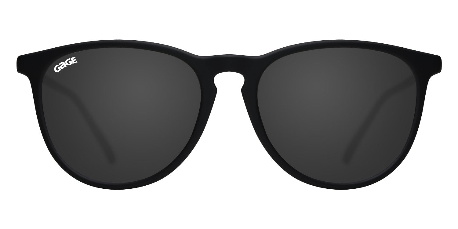 Black Round Eye Sunglasses With Smoke Lenses