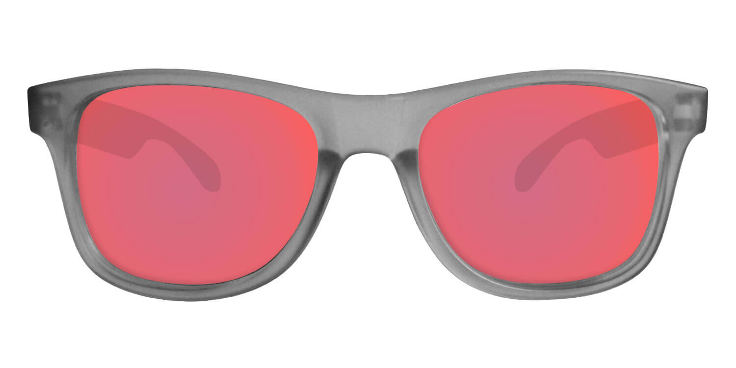 Grey Sunglasses With Berry Pink Lenses