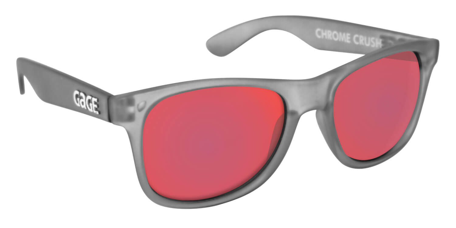 Grey Sunglasses With Berry Pink Lenses