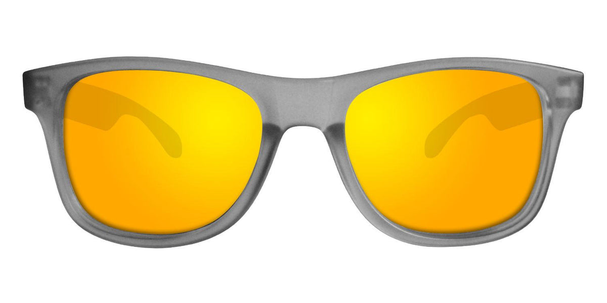 Grey Sunglasses With Yellow Mirrored Lenses