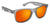 Grey Sunglasses With Orange Mirrored Lenses