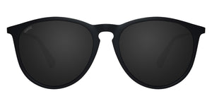 Black Sunglasses With Gold Metal Arms and Polarized Smoke Lenses