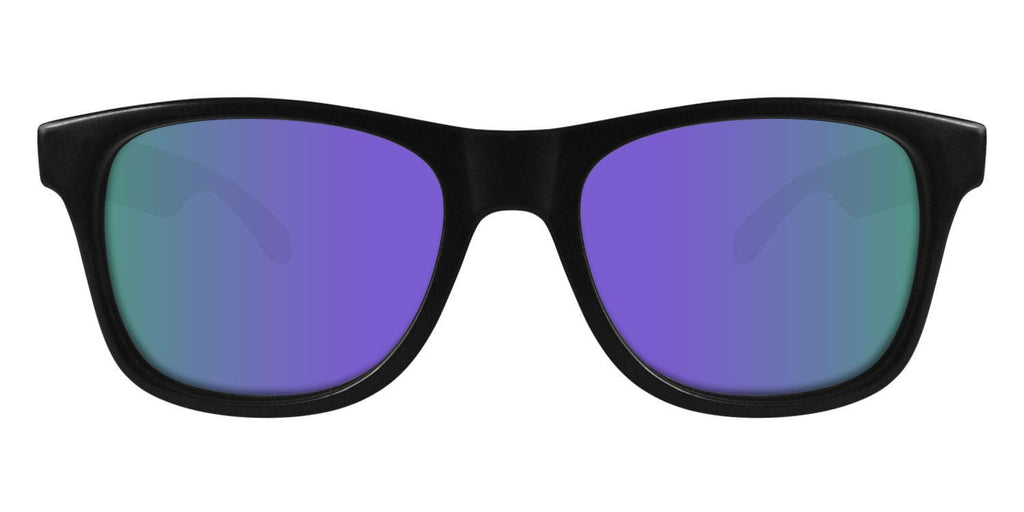 Black sunglasses best sale with purple lenses