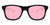 Black Sunglasses With Rose Pink Lenses