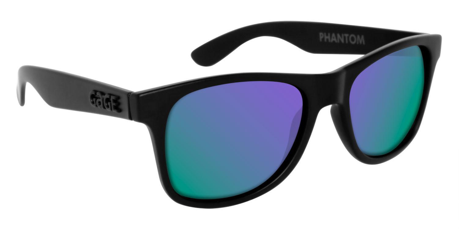 Black Sunglasses With Purple Mirrored Lenses