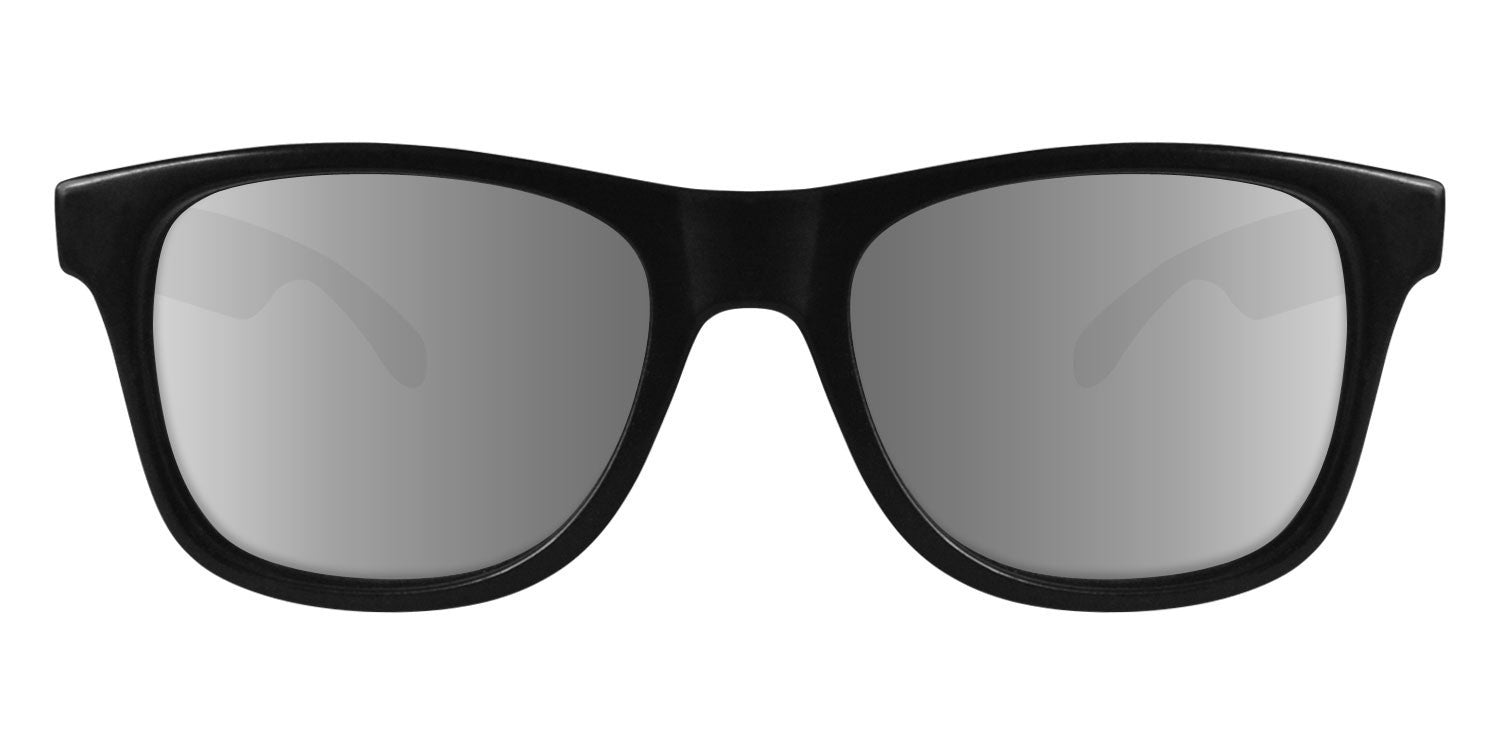 Black Sunglasses With Silver Mirrored Lenses