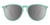 Teal Sunglasses With Black Metal Arms and Polarized Silver Mirror Lenses
